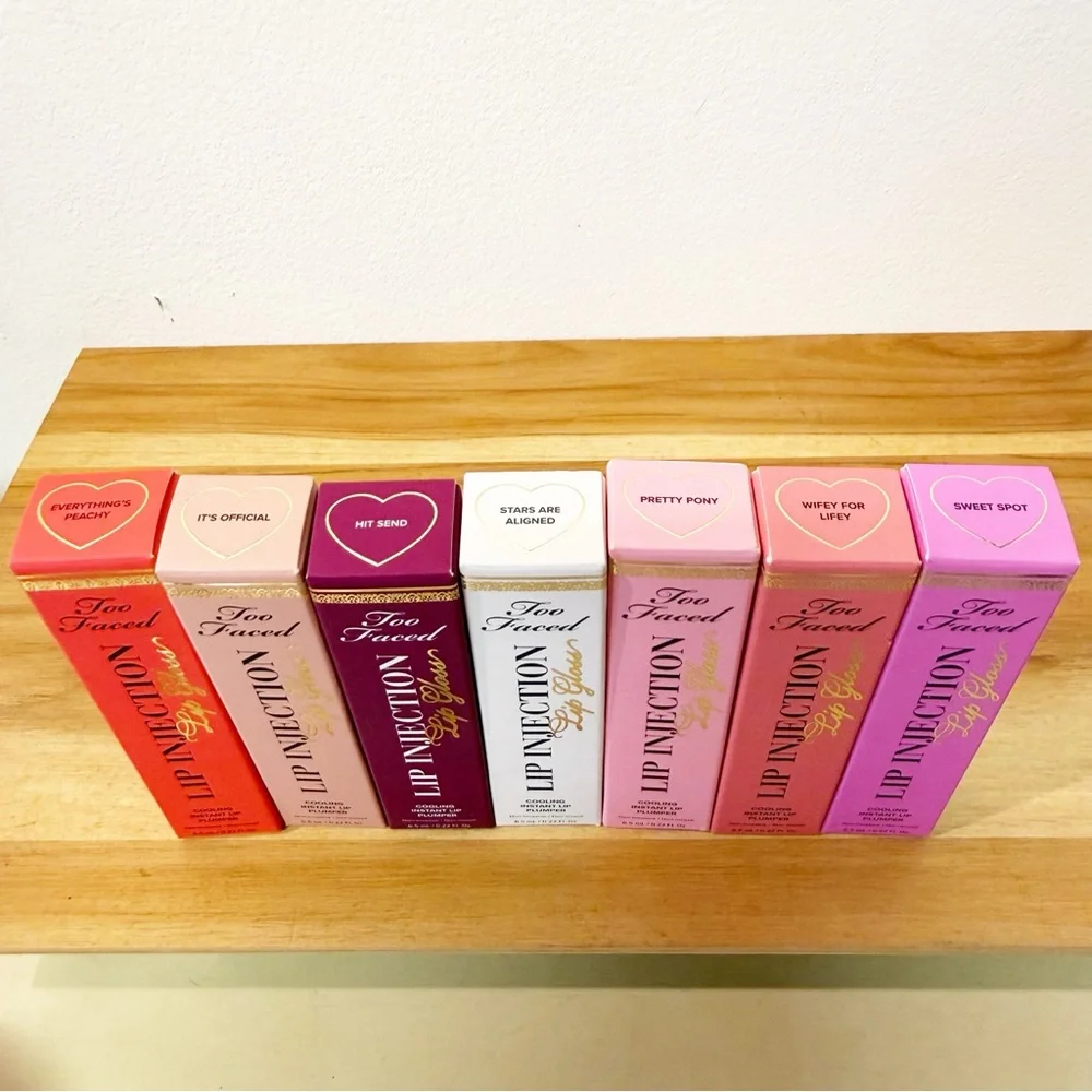 NIB TOO FACED Bundle of Six Volumizing Lip Glosses